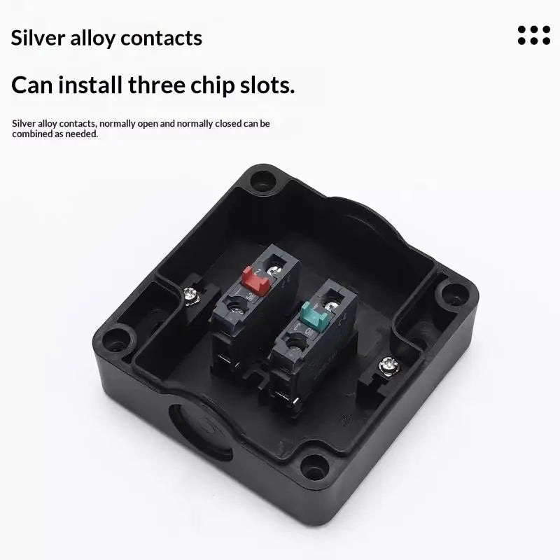 (NEW)1 Set Mushroom Head Self-Locking/Resetting 1NO Foot/Hand Control IP65 ENMG Emergency Stop Button Switch For Industrial Safe