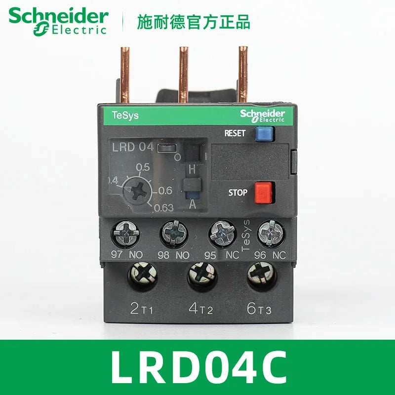 Schneider Electric LRD Series Thermal Overload Relay LAD7B106C Models LRD01/3/5/6/10/12/14/16/21/22/32C for Electrical Contr