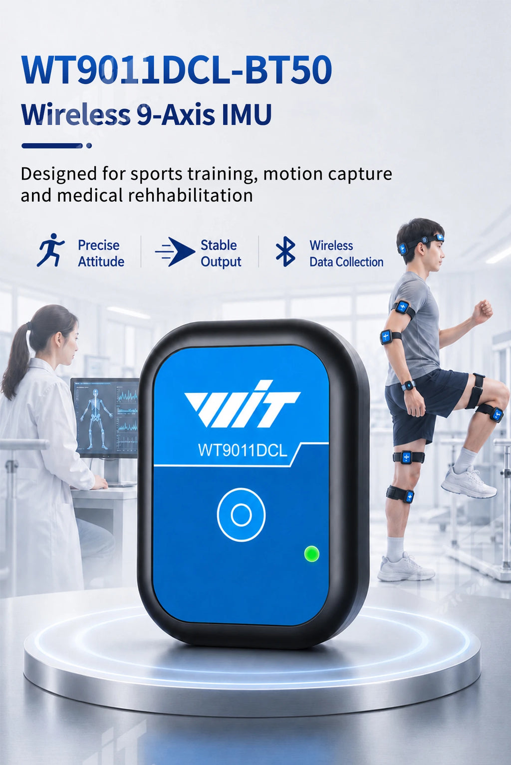 WitMotion WT9011DCL Bluetooth 5.0 Accelerometer Gyroscope Angle Sensor Electronic Compass Magnetometer Inclinometer
