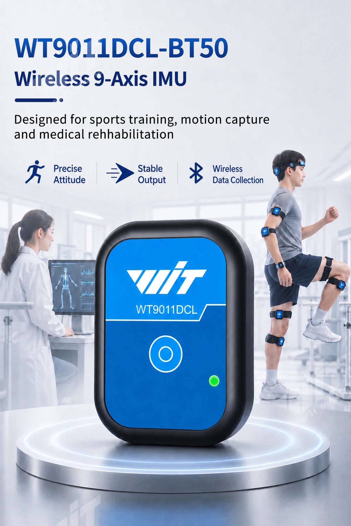 WitMotion WT9011DCL Bluetooth 5.0 Accelerometer Gyroscope Angle Sensor Electronic Compass Magnetometer Inclinometer