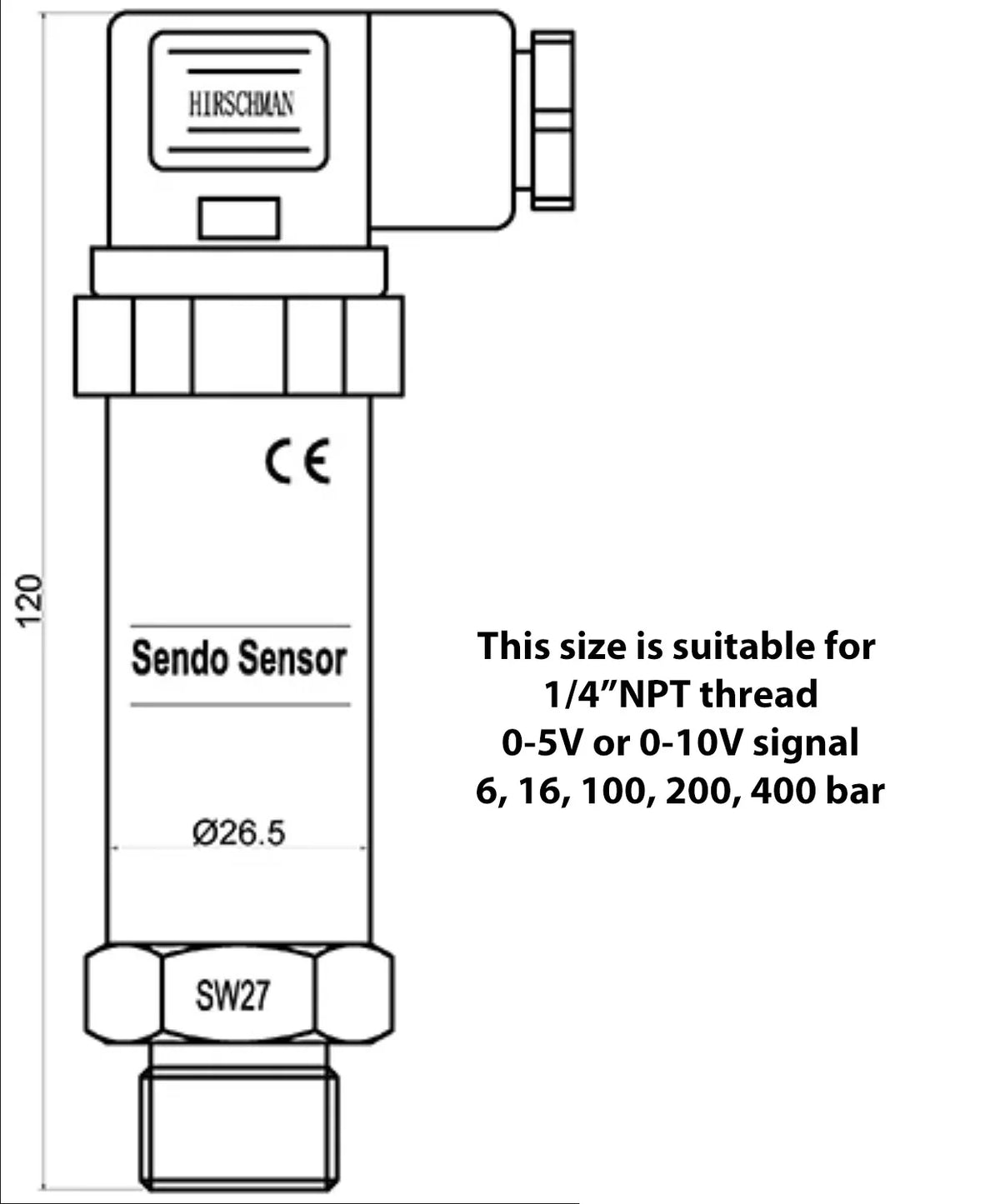 0 5V 0 10V pressure sensor transmitter 4 20ma 0-20mA signal 0.5 4.5V 40mpa 35kpa 5mpa 10 bar gauge 1/4 1/2" NPT thread hydraulic