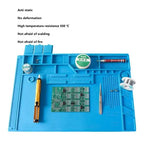 Welding Mat Heat Insulation Working Pad Silicone Soldering Mat Soldering Work Station Pad for Phone Welding Repair Tool