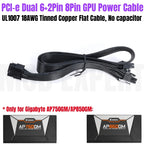 Modular Power Cable for GIGABYTE AORUS AP750GM AP850GM, GPU PCIe 8Pin 6+2Pin, CPU 4+4Pin, HDD SSD SATA Molex IDE 4Pin, ATX 24Pin