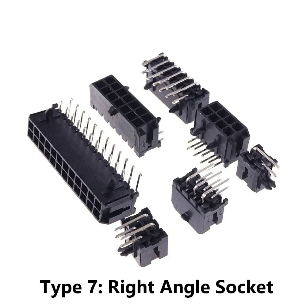 10Sets MX3.0mm Micro-Fit 3.0mm Double Row 2*1P- 2*12Pin Mini 5559/43020 Housing Receptacle Terminal Straight RA Wafer Connector