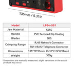 TOPLIA Vertical Network RJ45 Crimping Tool Kit Ethernet Crimp Tool Cable Crimper for RJ11/RJ12 Standard, RJ45 Pass Through
