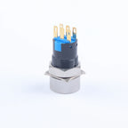 2/3 Positions Rotary Buttons 16/19/22mm Metal Brass Chrome Key Push Selector Switch 2NO2NC Press Without LED 2 keys