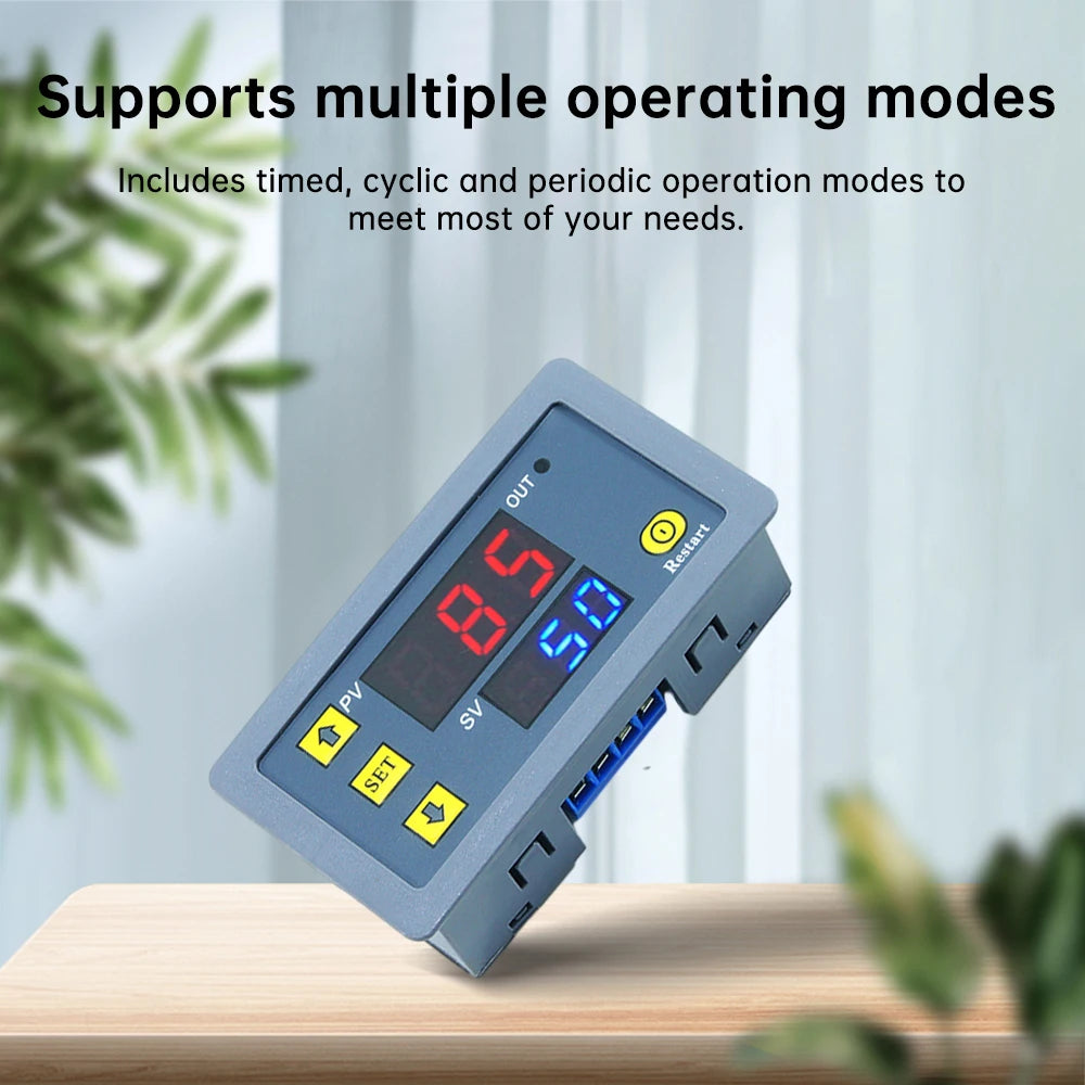 T3230 Delay Timer Relay module DC 12V/DC 24V/AC 110-220V Cyclic Timing Delay Relay 1-Channel Normally Open Relay switch 0-999s