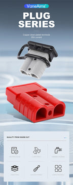 1/2/4PCS 50A Battery Power Connector Kit Quick Plug 600V Car Forklift Battery Charging Electrical Cable Wire Terminal Connectors