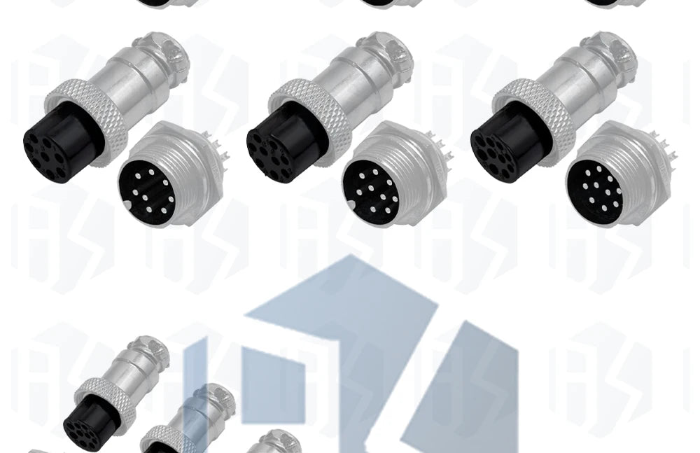2-7 Pin GX16 Aviation Connector, Metal Male Plug Female Socket Industrial Wiring Terminal Adapter