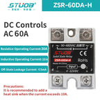 High-voltage Single-phase Solid State Relay Input 4-32VDC to Output 90-480VAC DC to AC SSR 10/25/40A Module Relay