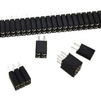 10pcs 2.54mm Dual Row PH7 Extra Plastic 2x2/4/8/10/15/20-40P Round PCB IC Crystal Transistor Hole Female Header Socket Connector