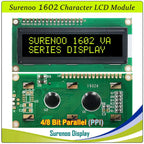 Surenoo 1602 16X2 162 5V 4-Bit 8-Bit Parallel Character LCD Module Display Screen Panel LCM STN Yellow Green Blue White Sky Blue