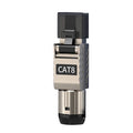 RJ45 CAT6A CAT7 CAT8 Connectors Network Modular Plug Metal Tool Free Easy Termination Plug 2000MHz 40G LAN Cable 22AWG - 24AWG