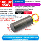 CBB60 Capacitor 450V AC Motor Run Capacitors 3/4/5/6/8/10/12/14/15/16/18/20/30/35/40/50/60/70UF for Washing Machine, Water Pump