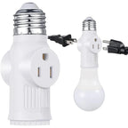 2pc E26 E27 Screw B22 Bayonet Rated 220V6A  Lamp Holder Light Base Socket to US EU AC Power Cord Outlets Plug Adapter Converter