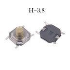 Metal Tactical Push Button Switch,Tact Switch,5.2x5.2x1.5mm to 9mm 4PIN SMT,Key Switch Speaker Audio button,PER 50PCS