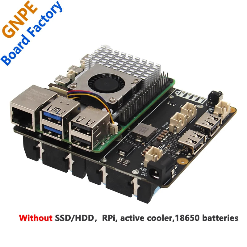 Raspberry Pi 5 X1202 UPS Board Uninterruptible Power Supply For 18650-Li-Battery
