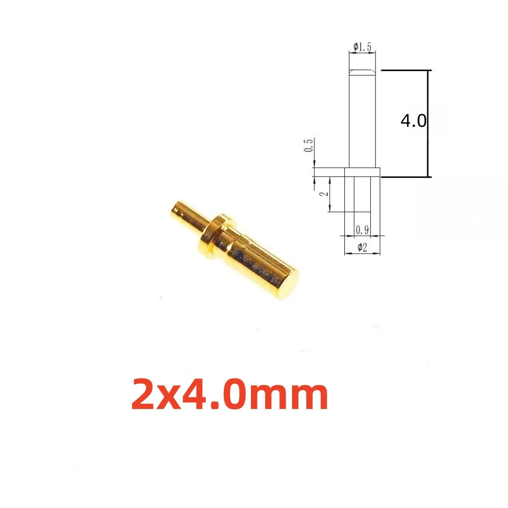 50 PCS Pogo Pin Female Contact Pad Through Holes PCB Male Header Flange Target Connector to Mate Spring Load PogoPin