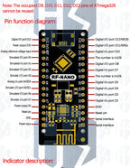 RF-Nano for Arduino Nano V3.0, Micro USB Nano Board ATmega328P QFN32 5V 16M CH340, Integrate NRF24l01+2.4G wireless