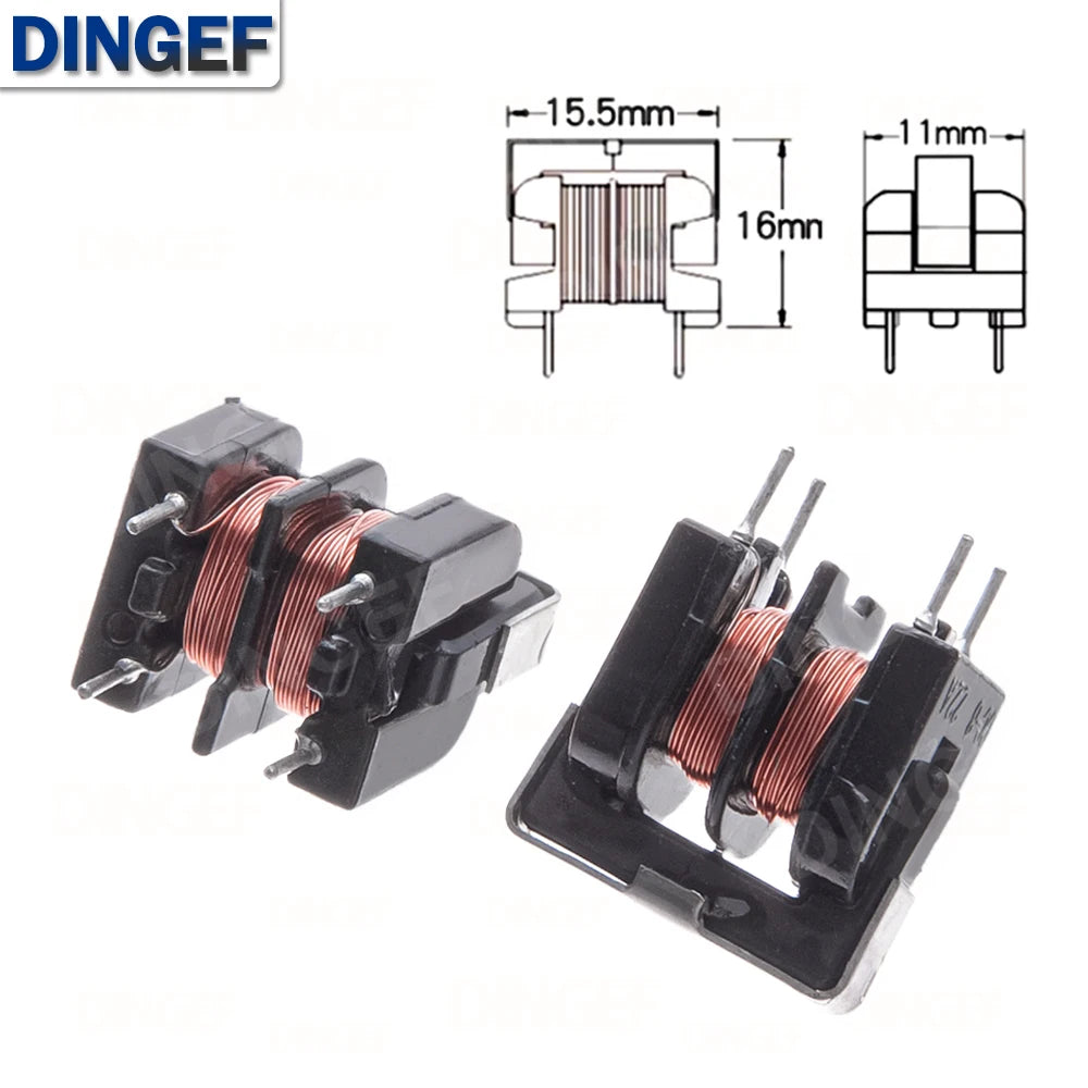 5PCS UU9.8 Common Mode Choke Inductor 10mH 20mH 30mH 40mH 50mH For Filter Pitch 10mH 20mH