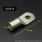 SC Type Wire Nose Terminal SC35 SC50 SC70 SC95 Bare Copper Battery Block Lugs Hole ID 6 8 10 12mm Crimp DTGA Cable End Connector