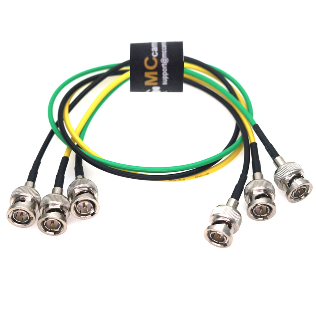 Coaxial BNC To BNC Cable Yellow Green Black 75ohm HD SDI Video Cable Male HD SDI Extension Cable for Monitor Camera SDI