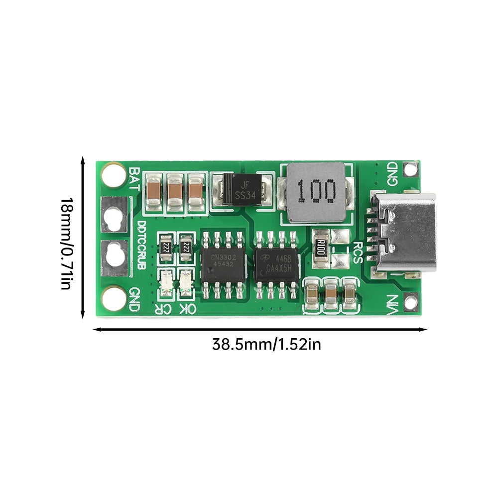 Type-C BMS 2S 3S 4S 1A 2A 4A 18650 Lithium Battery Charger Board Step-up Boost Module Li-Po Polymer Li-Ion Charger 8.4V 12.6V