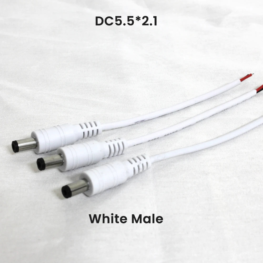 22AWG DC Connector 5.5x2.1mm Male/Female Power Cable Jack 15cm 5-12V Power Adapter Extension Wire For LED Strip Light CCTV
