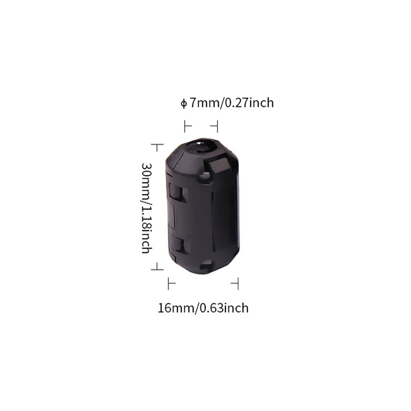 1Pcs/4Pcs Ring Core Ferrite Bead Clamp Choke Coil EMI RFI Noise Filter Clip Snap for 7/9/13mm  Cable Connector Filters Holder