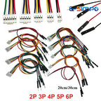 5Pcs HY2.0 to dupont Line Electronic Wire-2P/3P/4P/5P/6 Pin to 2.54mm Dupont-1P Male/Female 20/30cm Wire Connector Color Cable