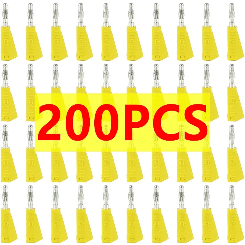 40/200Pcs Stackable Banana Plug 4mm Banana Plug Soldering Electrical Connector DIY Tools Copper Nickel Plated Banana Plugs