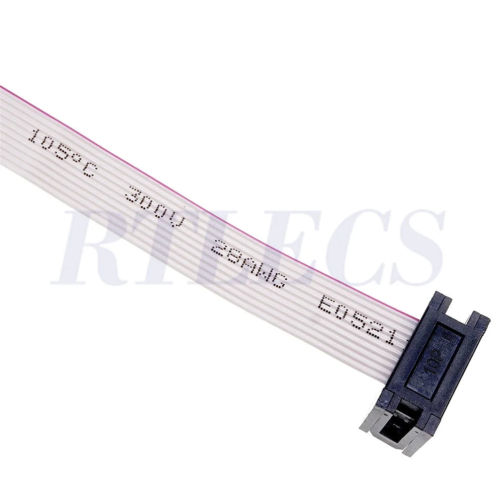 IDC Type Card Edge Connector Slot 2.54 mm Pitch 10 14 16 20 24 26 30 34 40 50 60 64 Pin PCB Socket With 20cm Flat Cable 1.27 mm