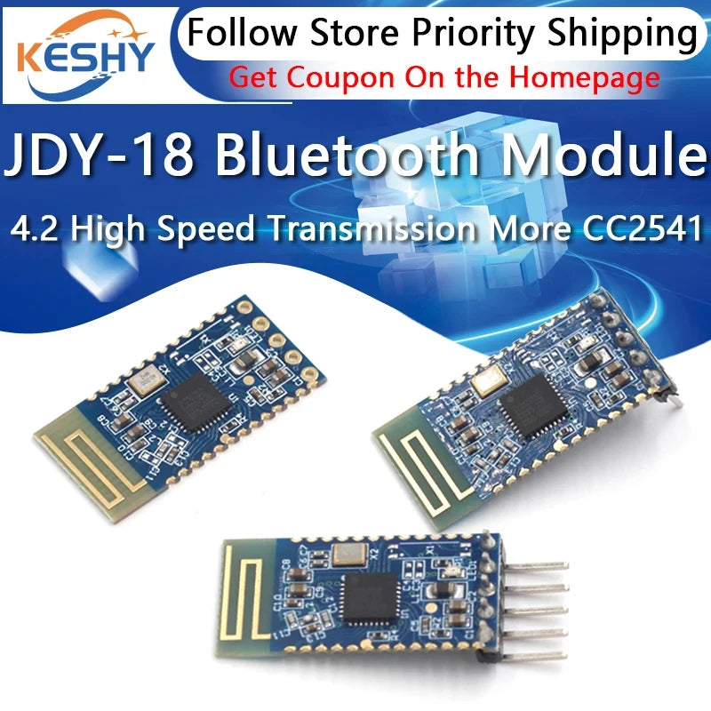 JDY-18 Bluetooth Module 4.2 High Speed Transmission Master-Slave Integration More than CC2541