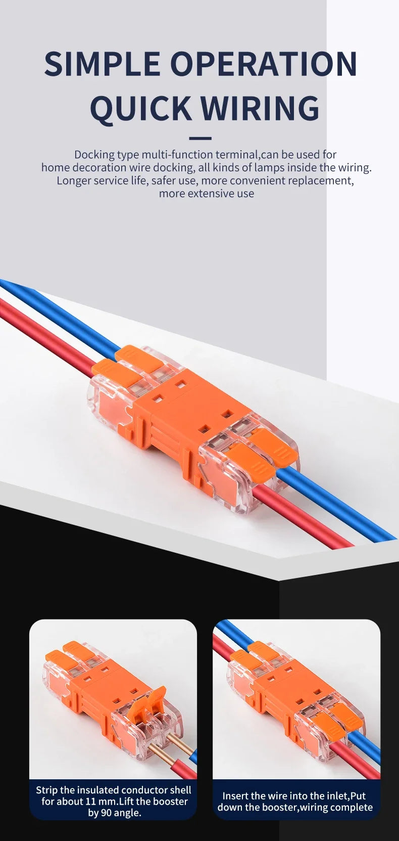10pcsQuick Lever Splicing Wire Connectors 2/3/4 Pins CMK642 Compact Plugable Male Female Terminals Universal Blocks