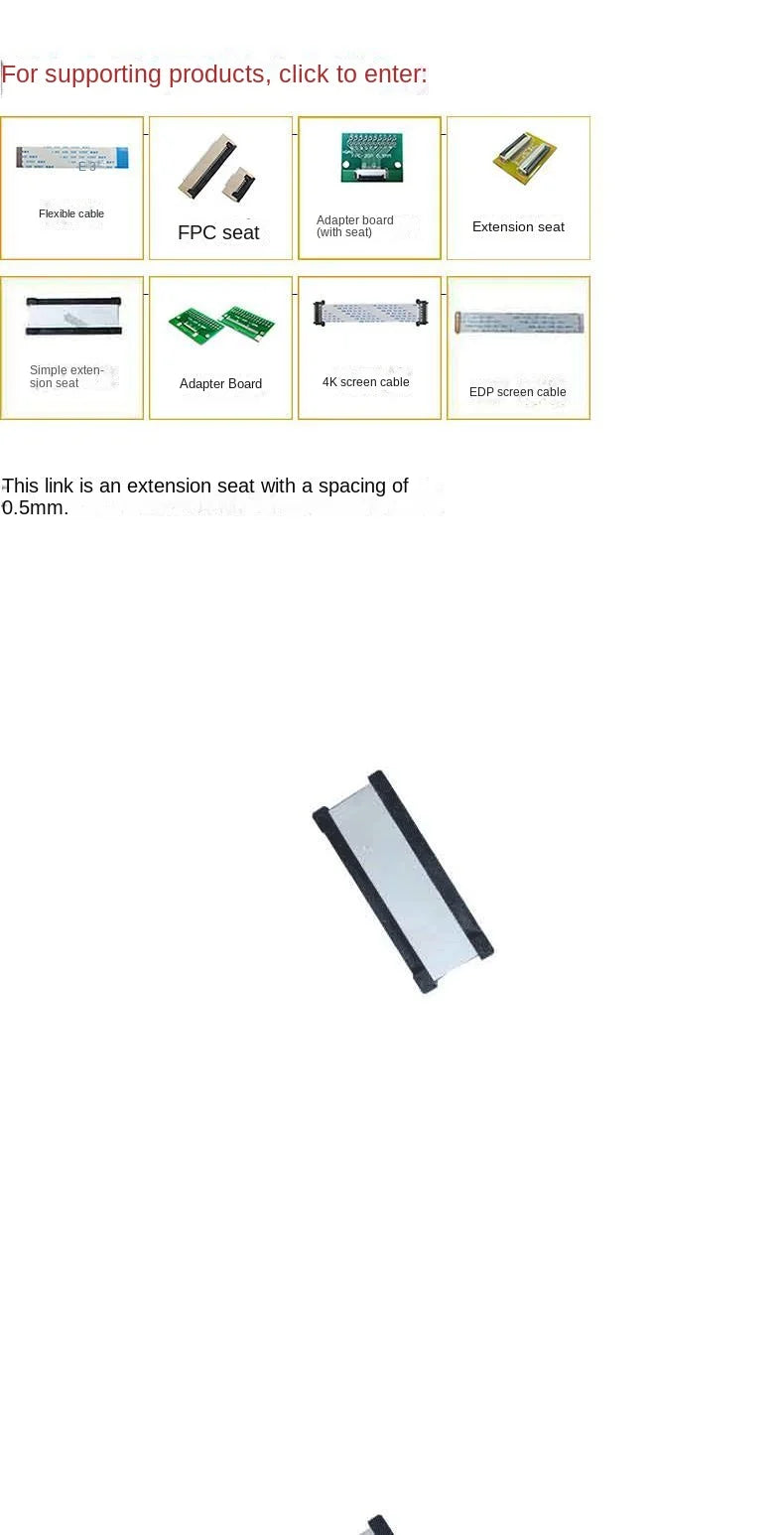 FFC/FPC Extension Board 30/40/50P Cable Extension Connector Simple Extension Seat 0.5mm Pull Type