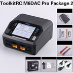 ToolkitRC M6DAC PRO V2 Dual Channel Smart Lipo Battery Charger Discharger AC 200W DC 800W 16A for 1-6S LiHV LiPo PD65W FPV Drone