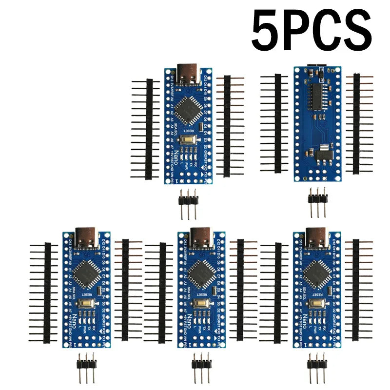 1-10PCS Nano V3.0 ATmega328P/PB CH340 USB Module, Mini Arduino Compatible Board with Bootloader for DIY Electronics Projects