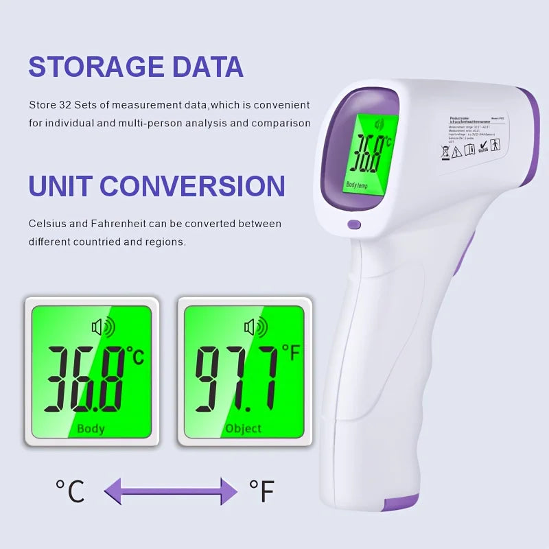 Non-Contact Forehead Thermometer For Adults And Kids, Digital Thermometer With Fever Alarm, 3 Backlit, Fast Accurate Results, Easy For All Ages, Home Essentials