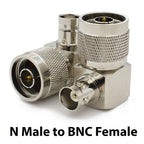 RF Coaxial Connector L16 N To BNC Male Female Connector 90 Degree Right Angle Adapter RF Transmission Cable Wire Terminals