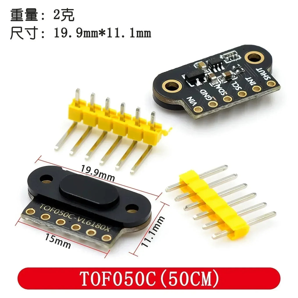VL6180/VL53L0X/VL53L1X Time of Flight (ToF) Laser Ranging Sensor Module TOF050C TOF200C TOF400C 50CM/2M/4M IIC For Arduino STM32