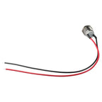 5pcs Switch Silver Shell with pre-Wiring IP65 Waterproof Push Button 12mm Momentary Push Button