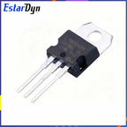 10PCS LM317T LM7805 TO-220 Linear Voltage Regulator Kit, 5V 12V Step Down Power Supply Stabilizer Module