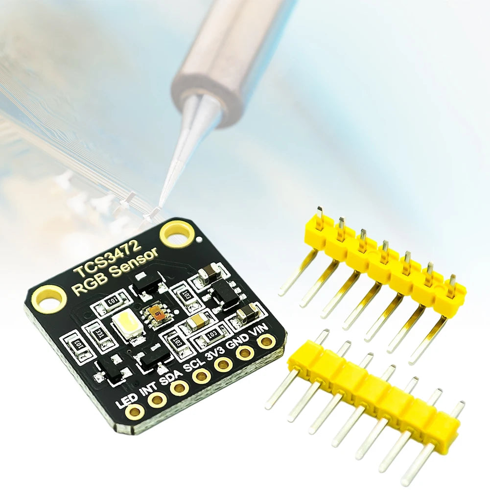 TCS34725 RGB Development Board IIC RGB Color Detector Sensor Module 3.3V/5V Bright Light Sensor for Arduino STM32