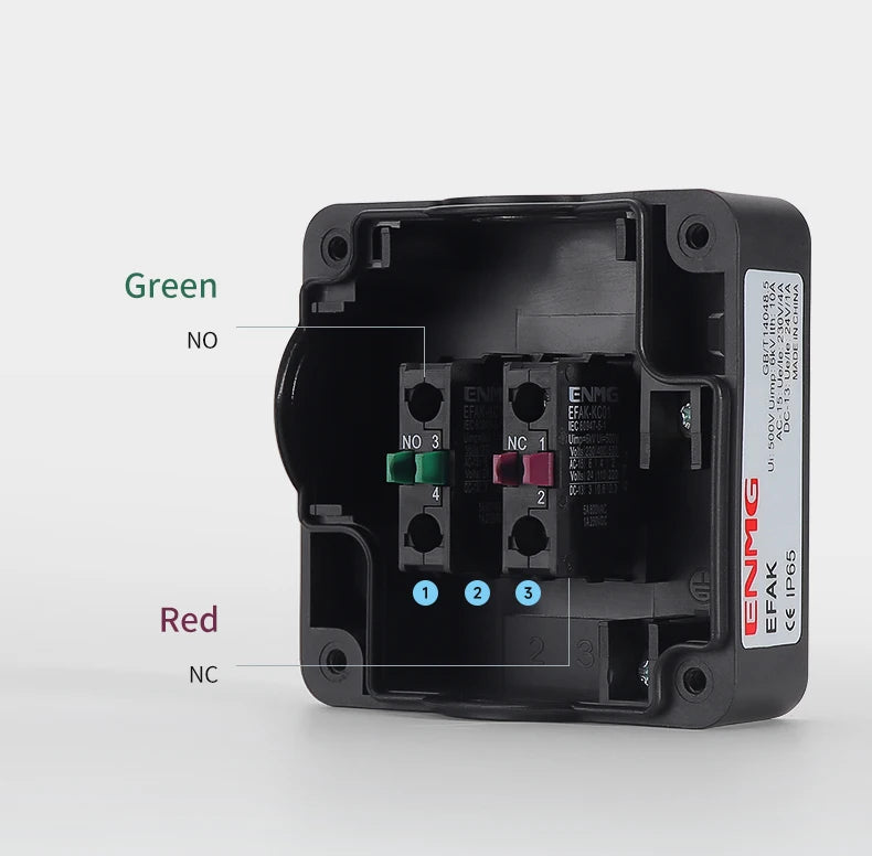 IP65 Waterproof ENMG Emergency Stop Button Switch Mushroom Head Self-Locking/Resetting 1NO Foot/Hand Control for Industrial Safe