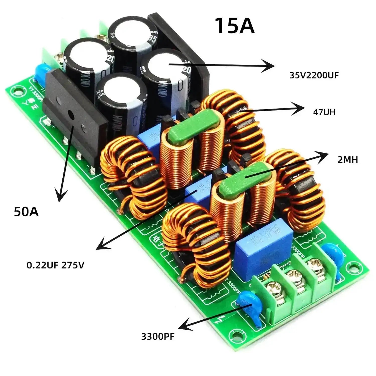 5-Stage AC EMI POWER Filter 8A 10A 15A  AC EMC 110V 220V Purify Power DC Isolator Noise Audio Decoder DAC Amplifier Purification