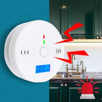 LCD CO Sensor Alarm Carbon Monoxide Poisoning Smoke Detector Built In 85dB Siren Independent Co Poisoning Warning Detector
