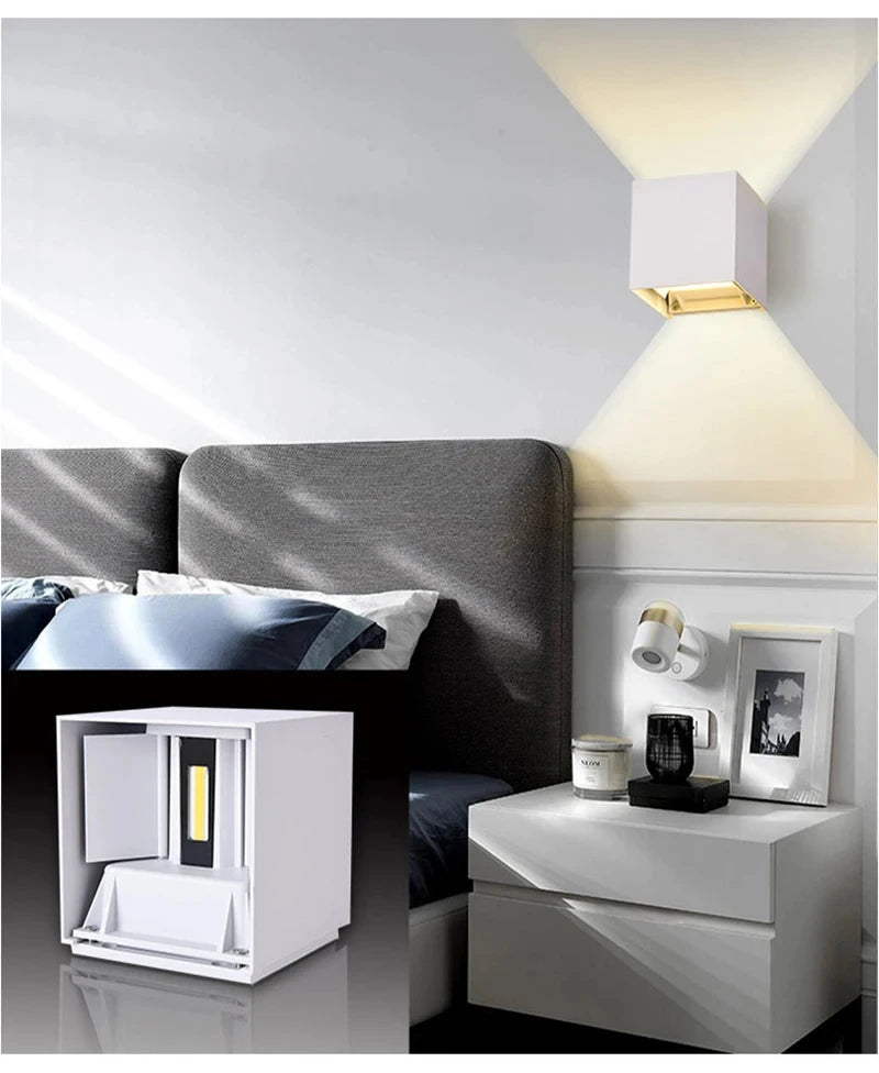 Motion Sensor Outdoor LED Wall Light LED Wall Sconce Square Waterproof IP65 Porch Garden Wall Lamp Exterior Lighting Fixture