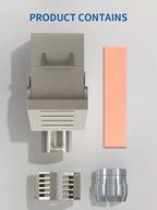RJ45 CAT8 CAT7 CAT6A Keystone Jack Network Shielded Tool-Free Coupler 180 Degree Type Zinc Alloy Module Adapter Coupler
