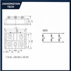 Three-phase bridge module 300A1600V MDS300-16 MDS300A1600V Bridge rectifier MDS
