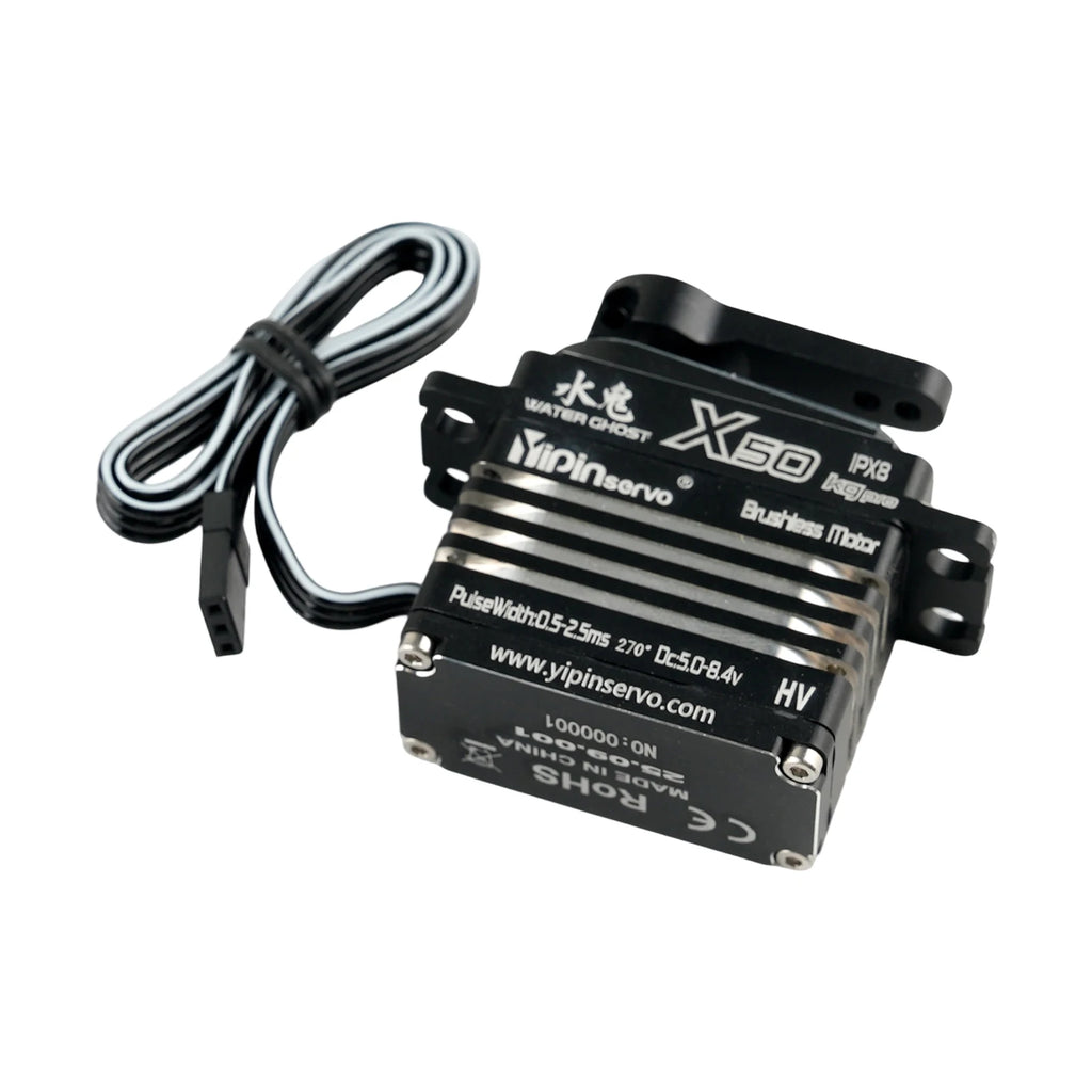 GX Yipin X50 Pro 50KG HV Servo Waterproof IPX8 Digital Brushless Motor for 1/8 1/10 RC Cars/Crawlers 25T Metal Arm Gear 180/270